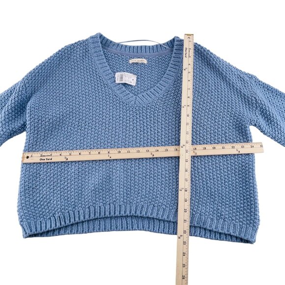 PacSun L.A. Hearts Womens Blue V-Neck Knit Sweater size Large NWT Acrylic - Picture 3 of 5